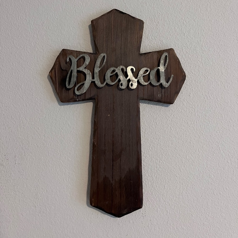 ‘Blessed’ Cross Decor